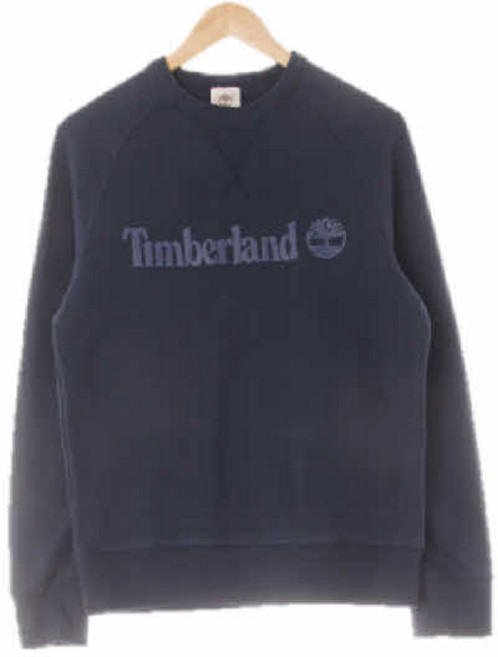 6873 팀버랜드 네이비 프린팅 면 워싱나그랑레터링맨투맨 [M]