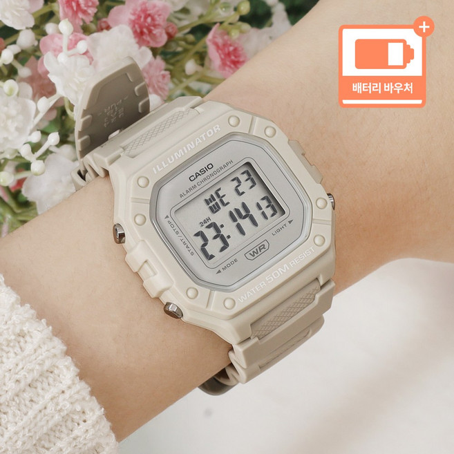 카시오 디지털 전자 방수 초등학생 어린이 키즈 패션 학습 어린이집 아동 우레탄 손목시계