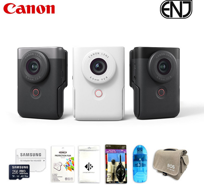 [캐논정품] Powershot V10(실버)+삼성 메모리 256GB+5종 풀패키지 / ENJ