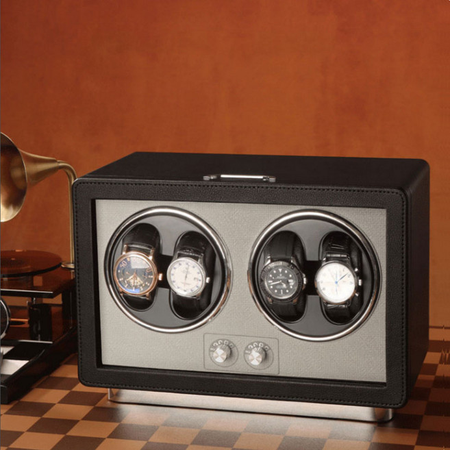 시그니처 LED 4구 오토매틱 시계보관 케이스 와치와인더 kc인증