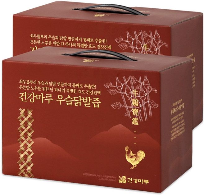 건강마루 유기농 우슬닭발즙 쇠무릎뿌리진액, 60개, 100ml