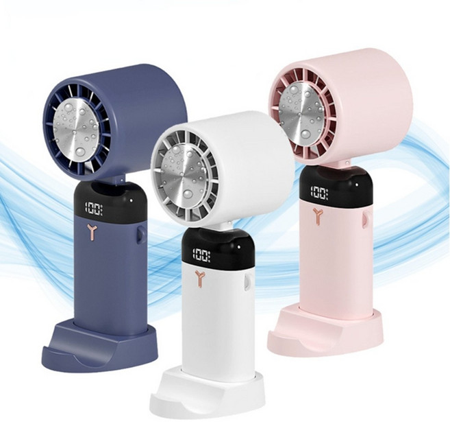 MURRAY 휴대용 미니 핸드 무소음 손선풍기 1+1, 화이트+블루