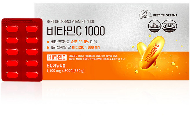 베스트오브그린 고함량 비타민C 1000mg, 1박스, 300정