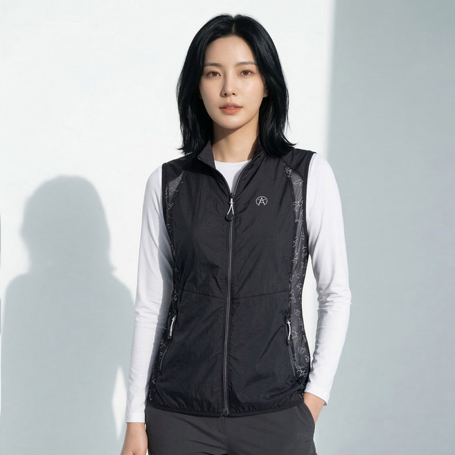 <스타일랑> 여성 나일론 메쉬 집업 베스트_등산 골프 플라잉