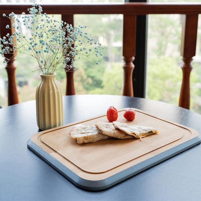 테시&제시 친환경 대나무 도마, 1개, 스카이블루