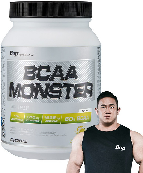 비유피 BCAA몬스터 레몬맛 아미노산 헬스보충제, 1개, 500g