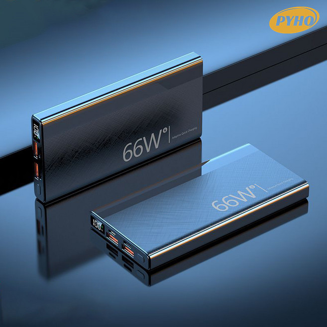PYHO 30000mah 대용량 보조배터리 66W 고속충전 여행용 보조배터리, 블랙, K52