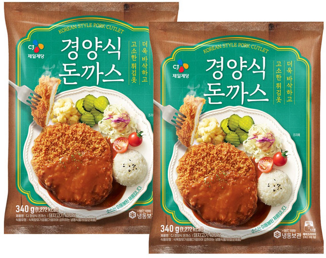 CJ 경양식돈까스, 340g, 2개