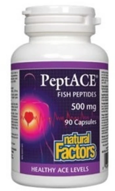 [내추럴팩터스] 피쉬 펩타이드 500mg 90정 (Natural Factors PeptACE® Fish Peptides), x, 1개 - 쿠팡