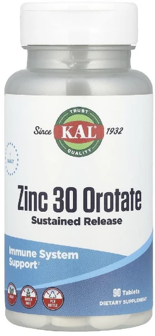 칼 아연 30 오로테이트 30mg 징크 Zinc Orotate 타블렛 90정, 1개 - 쿠팡