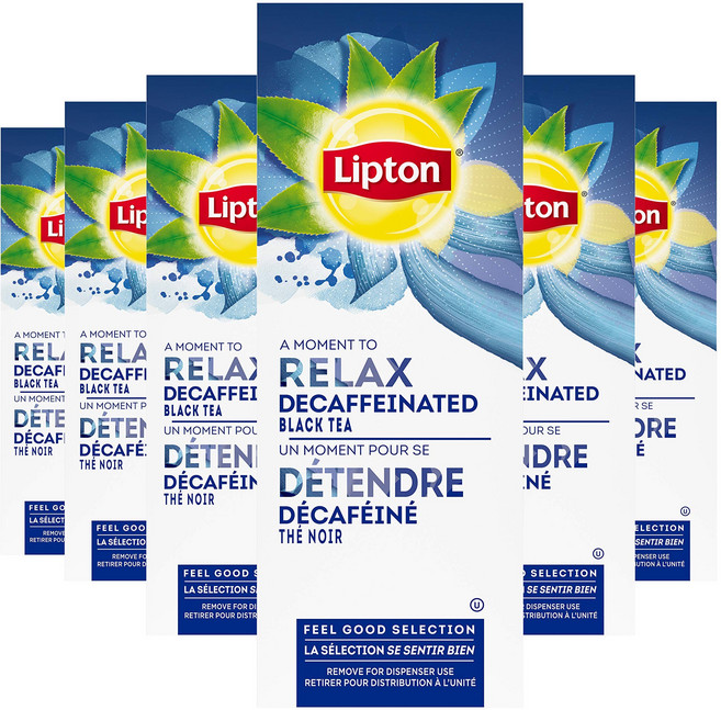 립톤 콜드 브루 패밀리 블랙 아이스티 무가당 무카페인 Lipton Decaffeinated Tea Bags, 카페인이 없는 홍차, 1개