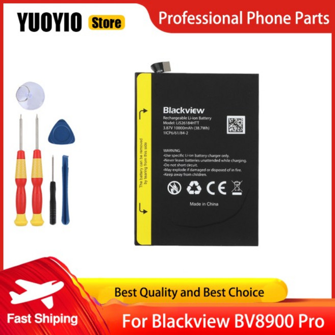 YUOYIO 배터리 블랙뷰 BV8900 프로 10000mAh 스마트폰 대용량 교체 액세서리 도구