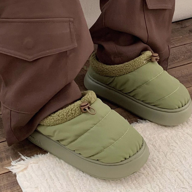 스토리원 겨울 털 방한 패딩 슈즈 실내화 SH-CFR-2425