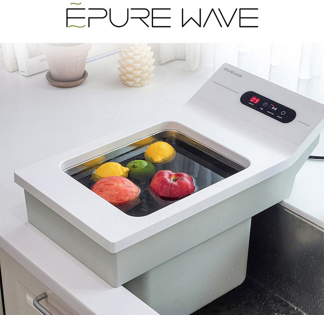 이퓨어웨이브 다용도 초음파 세척기 과일 야채 식기 젖병 살균 세척 무설치 국내생산