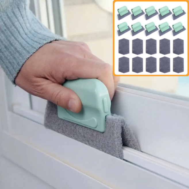 단디담은 창틀 청소솔 틈새먼지청소도구 10+10, 10개, 그린