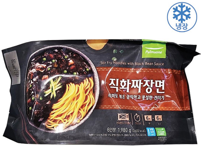 코스트코 풀무원 직화짜장면 1980G 6인분 [아이스박스] + 더메이런알콜티슈, 1.98kg, 1개