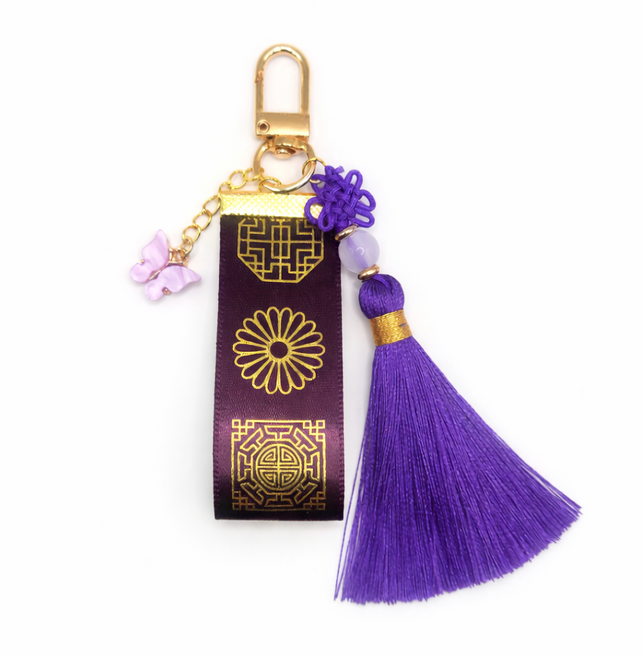 전통 매듭 태슬 키링 (보라) / 가방 에어팟 차키 키홀더 백참 백꾸 가방꾸미기