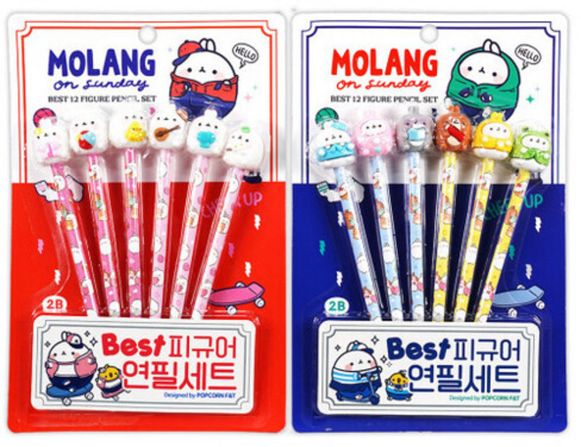 3500 몰랑 베스트 피규어 연필세트 랜덤발송, 랜덤