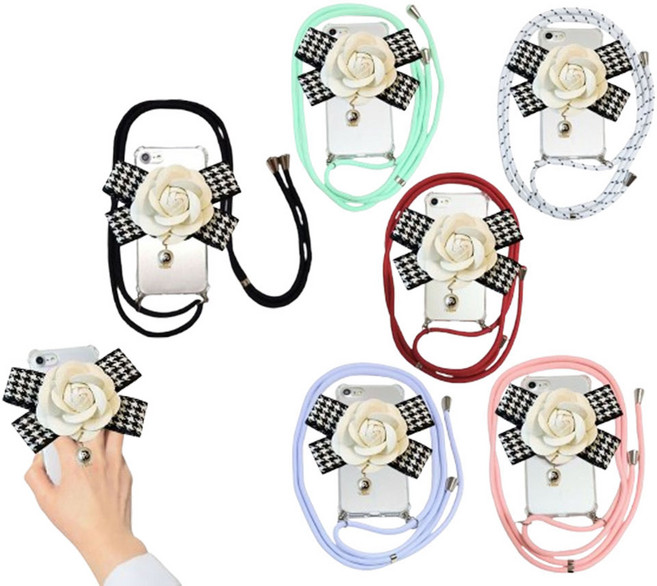 아이폰14 (iPhone 14) --플릿gh-- 목걸이줄 스트랩 -- 손가락 걸이 거치대 핑거톡 -- 투명 실리콘방탄젤리 -- 휴대폰 케이스