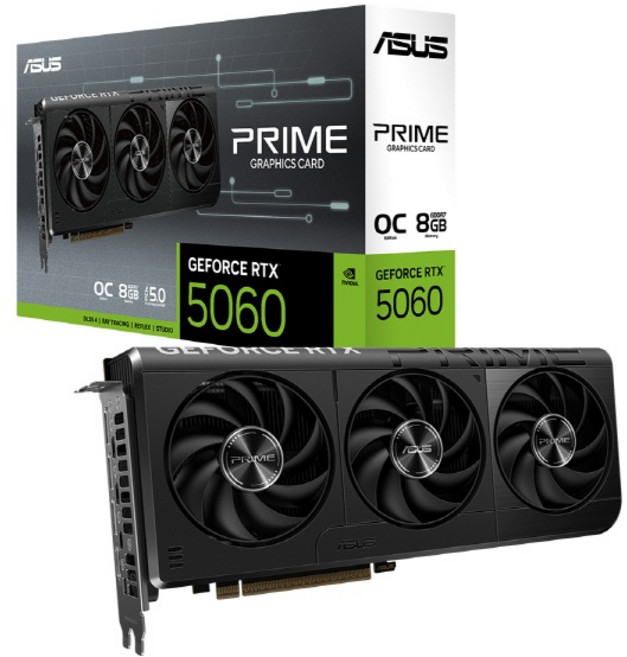 [ASUS] PRIME 지포스 RTX 5060 OC D7 8GB 인텍앤컴퍼니