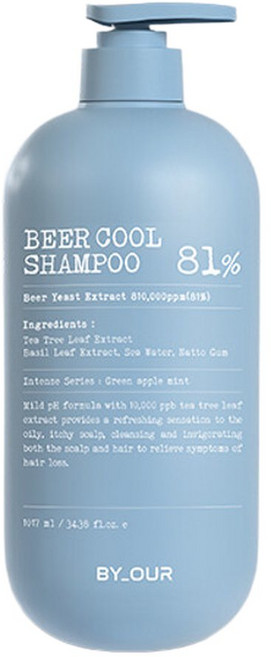 (현대홈쇼핑)독일산 맥주효모 81 바이아우어 티트리 쿨링 샴푸 1017ml, 1개, 1.017L