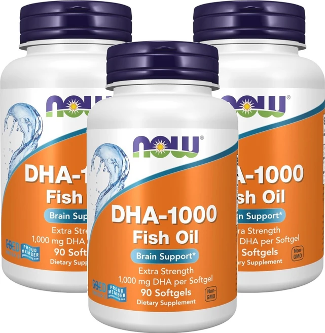 나우푸드 DHA-1000 피쉬 오일 1000mg 소프트젤, 90정, 3개 - 쿠팡