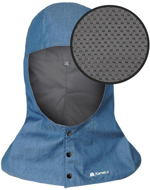 카멜로 여름 신소재 통기 향균 용접두건 용접용품 보호구 두건 AH-2ATB, 1개, M