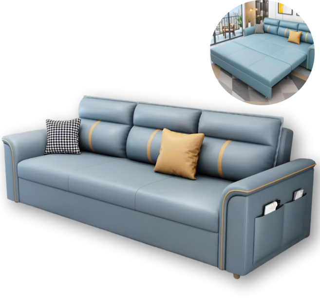 [벨로] 오염방지 접이식 소파베드 3인용 거실용 쇼파 침대 겸용 수납 소파베드 접이식쇼파베드, 스펀지, 2호