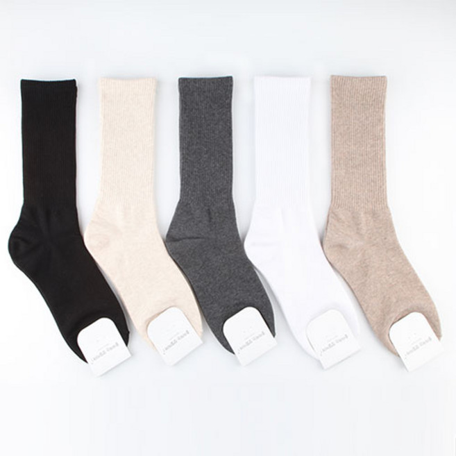 양말예찬 여성용 올커버 롱삭스 5켤레세트