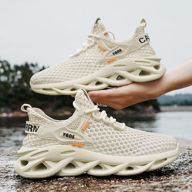 ANYOU 남성 샌들 여름 운동화 캐주얼 패션 메쉬 스포츠 샌들 통풍 통기성 러닝화