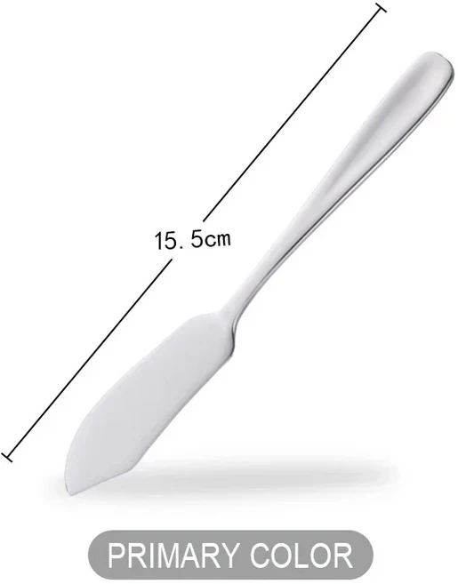 1개 버터 나이프 스테인리스 디저트 잼 스프레더 크림 치즈 8가지 색상 서양식 식기 아침 도구, 05 실버