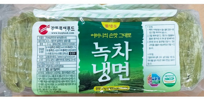 녹차 냉면사리(강동 2k), 2kg, 1개