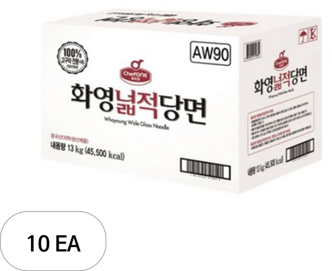 쉐프원 화영넓적당면, 13kg, 10개
