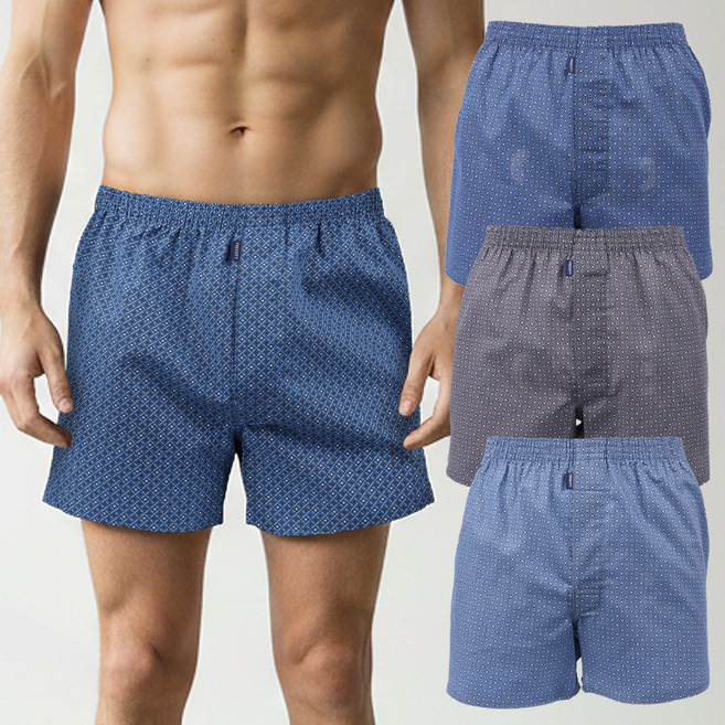 BYC 남성 트렁크 팬티 순면 사각팬티 3종 세트