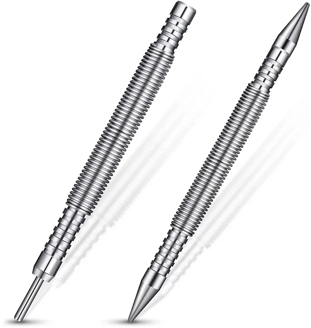 스프링 도구 해머리스 네일 세트 센터 핀 펀치 마킹 목수 드릴 제거, 02 2pcs, 1개