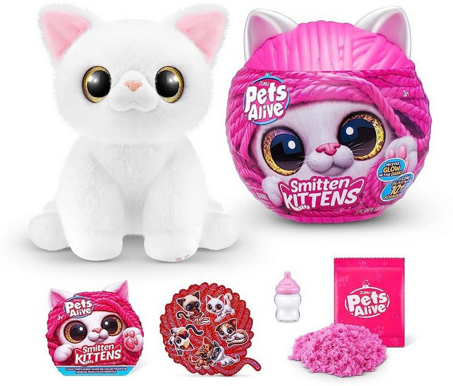정품++ 펫츠얼라이브 Pets Alive Smitten Kittens Surprise (British Shorthair Cat ssy) 주루 ZURU Nurture Play 부, 시시