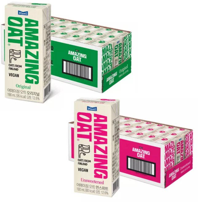 어메이징 오트 오리지널+언스위트, 48개, 190ml