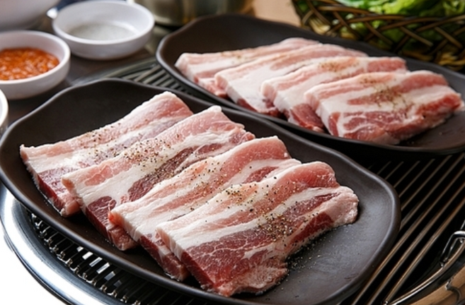 [레드피그]당일 작업해 신선한 1등급 삼겹살 500g 구이용 바베큐용 HACCP인증, 3cm(구이용), 1개