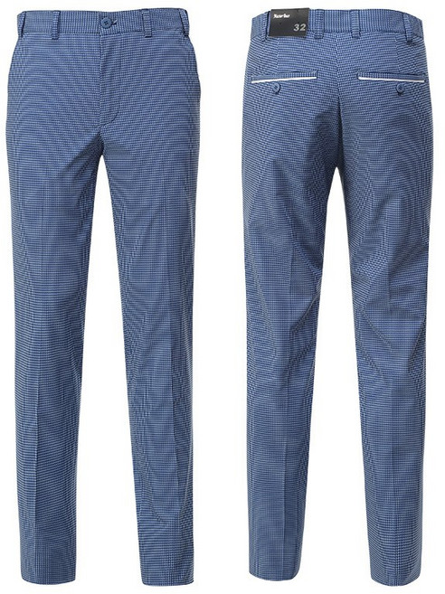 마스터베어 남성 투어 잔체크 허리밴딩 스판 골프바지 COPT032