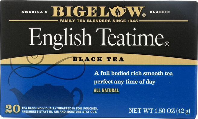 Bigelow Tea Perfectly Mint 홍차 카페인 티백 총 20개 262429, 20 Count (Pack of 2), 33g, 20