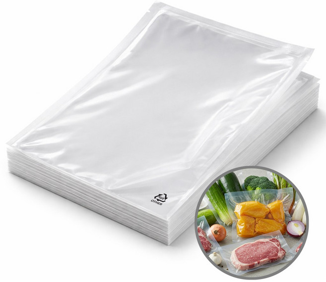 담다팩 업소용 진공포장비닐 진공포장지 0.09mm, 100개, 투명 - 28 x 38 cm