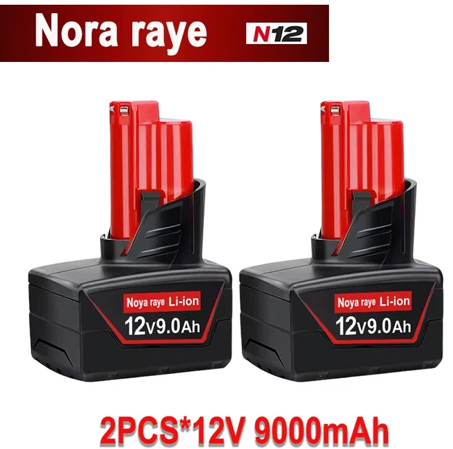 밀워키 배터리 M18B5 XC 5.0 6.0 충전기 호환), 1개, 19 12V 9.0AH2PCS