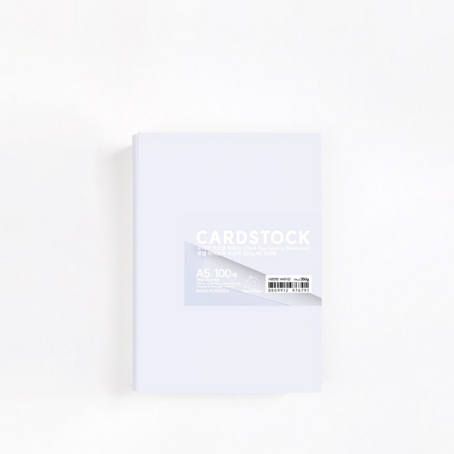 PaperPhant 두꺼운 최상급 마분지(Thick top quality cardstock) 로얄 아이보리 마닐라, 350g A5 100매