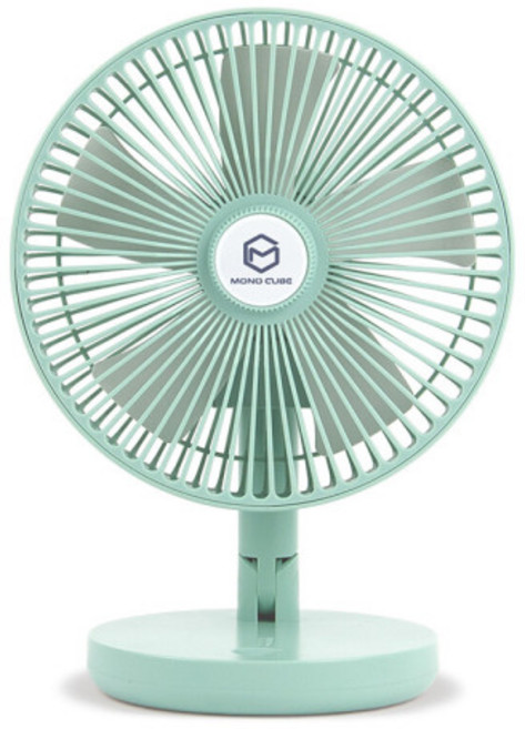 모노큐브 8인치 무선 탁상용 선풍기 휴대용 캠핑용 사무실, 민트, 윈드에잇