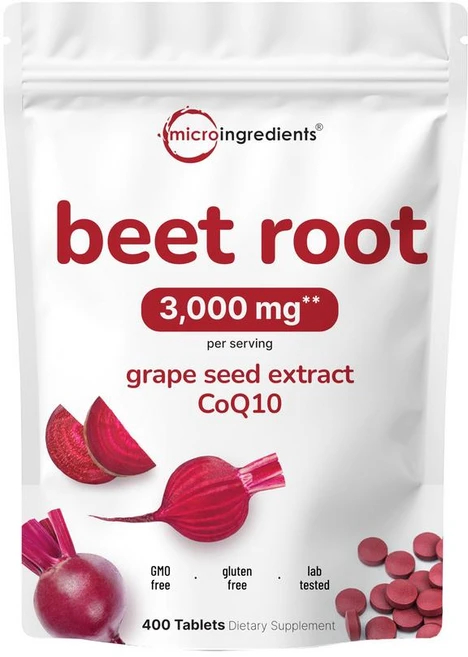 비트 뿌리 3000mg 포도씨 추출물과 CoQ10 400정, 1개 - 쿠팡