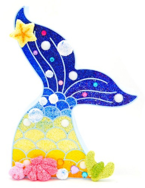 클레이만들기 칼라클레이 인어무드등만들기세트 미술놀이, 1개