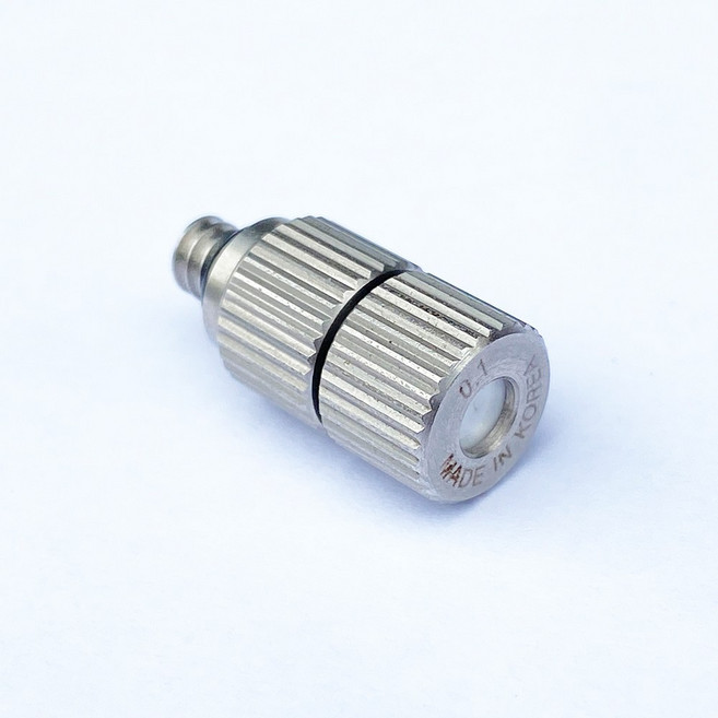 [국내제작] 쿨링포그 미세 안개 저압 나사형 분사노즐 스프레이 미스트, SUS 304, 0.3mm, 1개