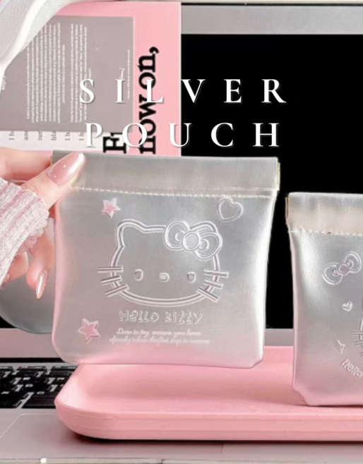 에이씨엠 산리오 헬로키티 미니 실퍼 파우치 다용도 화장품 생리대 이너백 수납 가방 (소사이즈)