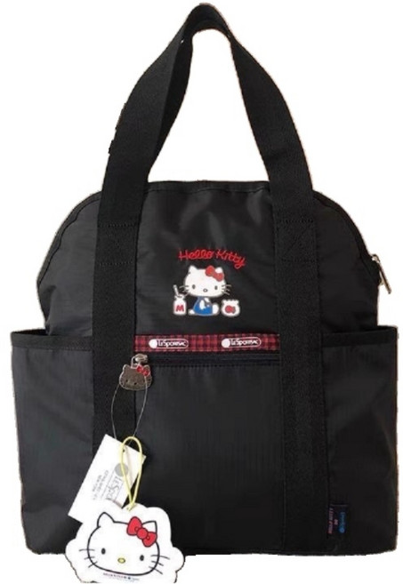 헬로키티 나일론 방수 백팩 블랙 학생가방 여행가방 대용량 다용도 신학기가방