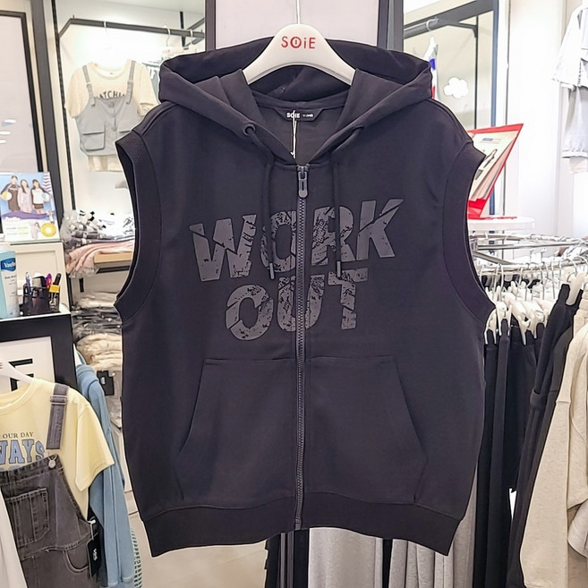 [소이] NC인천점 #25년 가을신상# 기획 50% ** 남녀공용 ** 스트릿 후드 집업 조끼